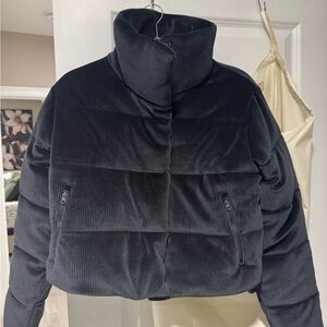 ALO Yoga Black Corduroy Puffer Jacket